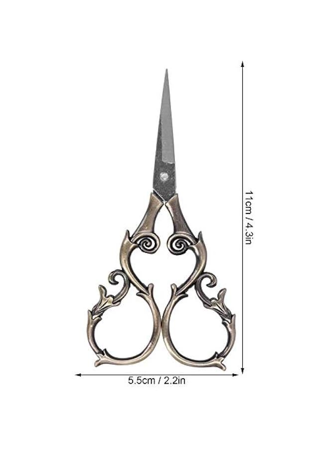 مقص rétro، أدوات قص التطريز الصغيرة على شكل قرع من الفولاذ المقاوم للصدأ الأوروبي للاستخدام في الأشغال الفنية والتطريز والخياطة (أخضر) - Image 2