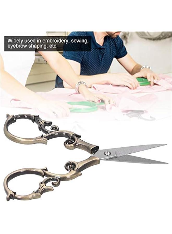 مقص rétro، أدوات قص التطريز الصغيرة على شكل قرع من الفولاذ المقاوم للصدأ الأوروبي للاستخدام في الأشغال الفنية والتطريز والخياطة (أخضر) - Image 5