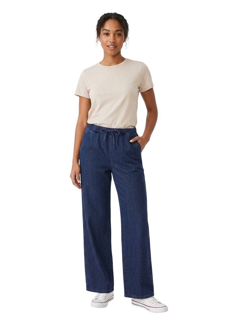 Carina Drawstring Denim Pants - Image 1