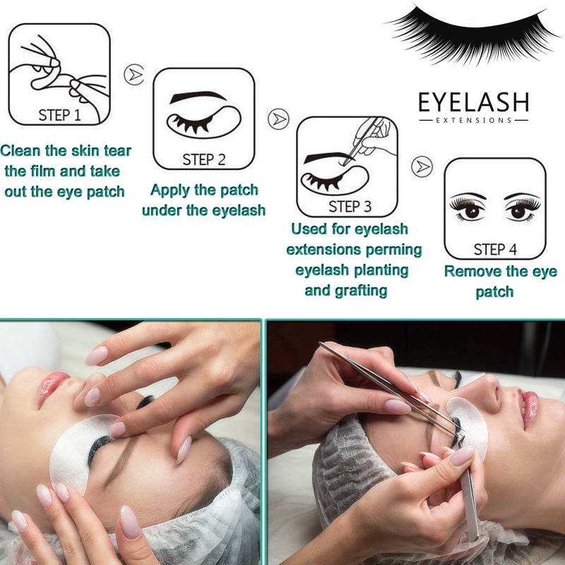 kovko 50 Pair Under Eye Pads, Eyelash Extension Lint Free Gel Patches for Beauty Salon False Eyelash Extensions Grafting (purple) - Image 2