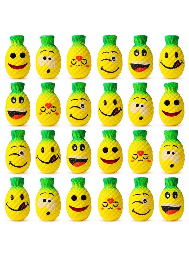 Lewtemi 30 Pieces Pineapple Stress Ball Smile Fruit Stress Ball With Emotions Squishy Toy Pineapple Fidget Toys Party Favors For Adults Teens Finger Exercise Anxiety Relief Party Supplies - Image 2