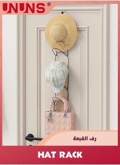 UNUNS 10 Pack Hat Rack,Closet Hanging Baseball Cap Display Storage Rack For Scarves Handbags Towels Clothes Ties,Over Door Wall Mounted  Hanging Hook Black  - Image 3