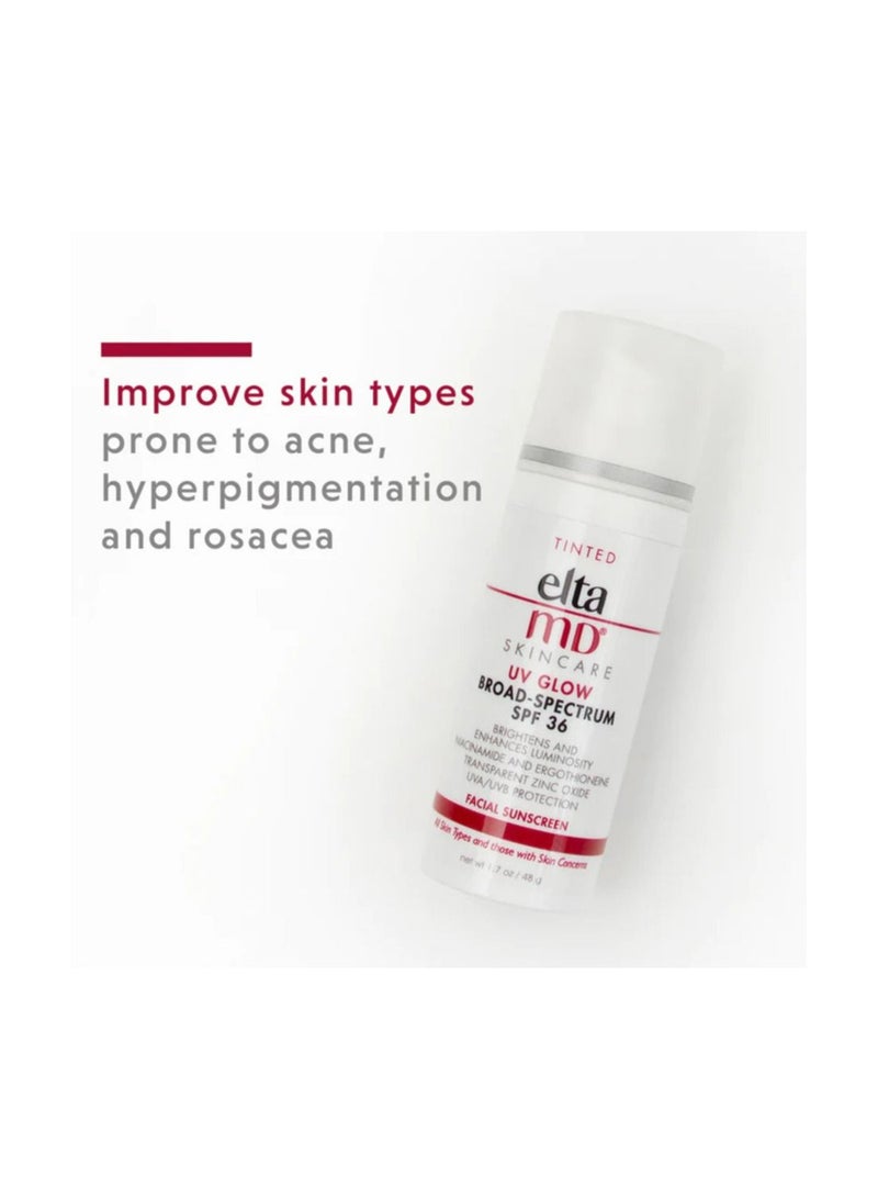 EltaMD UV Glow Tinted Broad-Spectrum SPF 36 Facial Sunscreen - 48 g - Image 4
