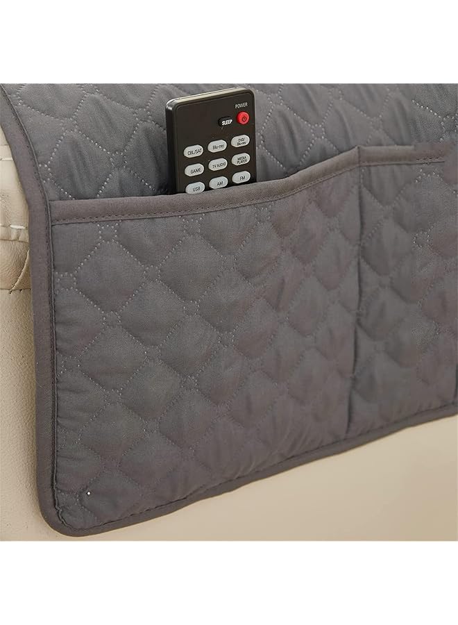 إيروريكس غطاء مسند ذراع الأريكة، غطاء مسند رأس لكرسي الاستلقاء، غطاء ذراع كرسي بذراعين، غطاء كرسي بذراعين، واقي أثاث مبطن غير قابل للانزلاق للحيوانات الأليفة، أريكة جلدية، 3 مقاعد، 5 قطع، رمادي غامق - Image 4