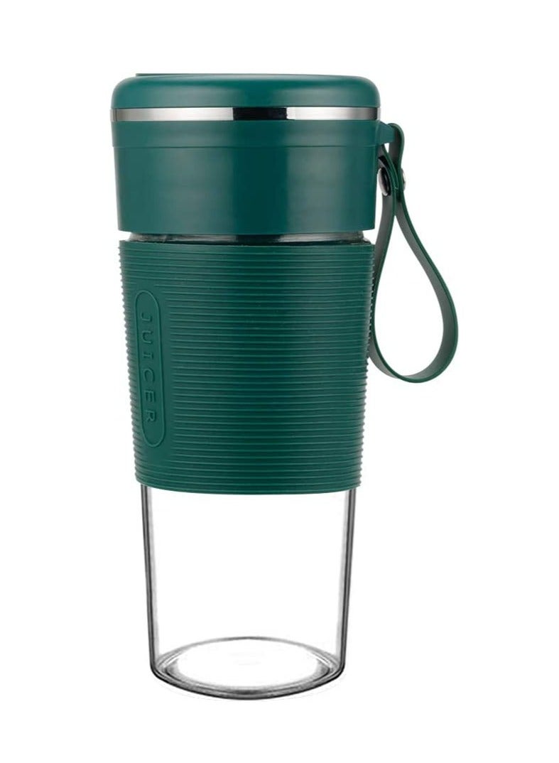 SYOSI Portable Blender Cup 300 ML Personal Blender Smoothie Maker Make Healthy Smoothies for Travel Sports Kitchen Juicer with Stainless Steel Two blade Cutter Head Fruit Juice Mixer Battery Powered - Image 1