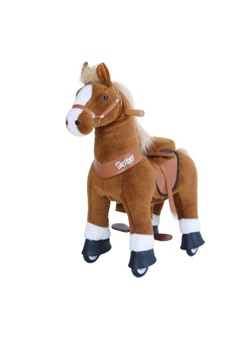 PonyCycle Official Licensed Kids Riding Horse Toy No Battery No Electricity Indoor and Outdoor best Gift for Kids 3 to 5 years - Small Brown - Image 4