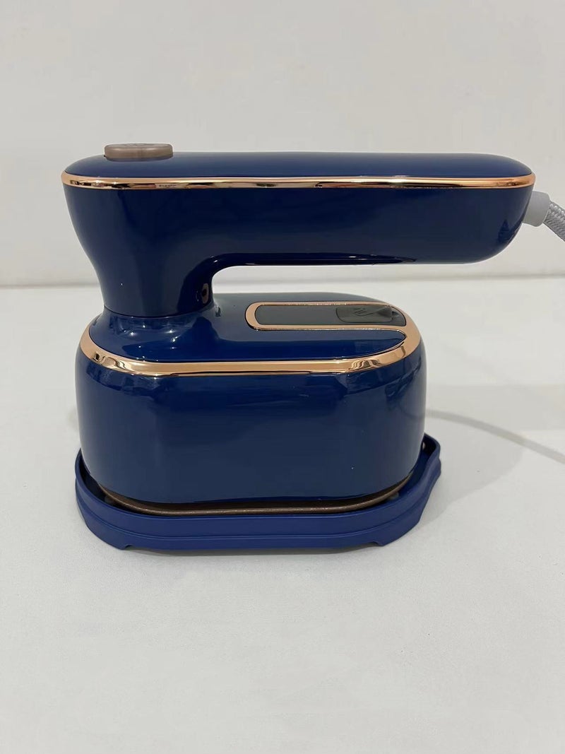 Portable Steamer Iron Dual Dry Wet Use for Dorm Sapphire Blue 