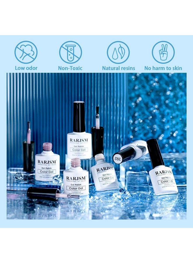 RARJSM Nude Gel Nail Polish Apricot Peach Pink Jelly Gel Polish Set Of 6 Transparent Colors 75Ml Clear Purple Sheer Wine Red Milky Mavue French Manicure Led Uv Gel Soak Off Curing Requires Home - Image 3