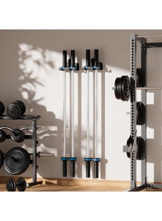 Barbell Wall Holder,Olympic Hanger,Garage Gym Bar Wall Rack,Vertical Barbell Mount Rack,Space Saving Commercial or Home Gym Accessory,Holds Under 33mm Bar Size(Black) - view 5