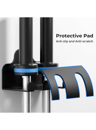 Barbell Wall Holder,Olympic Hanger,Garage Gym Bar Wall Rack,Vertical Barbell Mount Rack,Space Saving Commercial or Home Gym Accessory,Holds Under 33mm Bar Size(Black) - view 2
