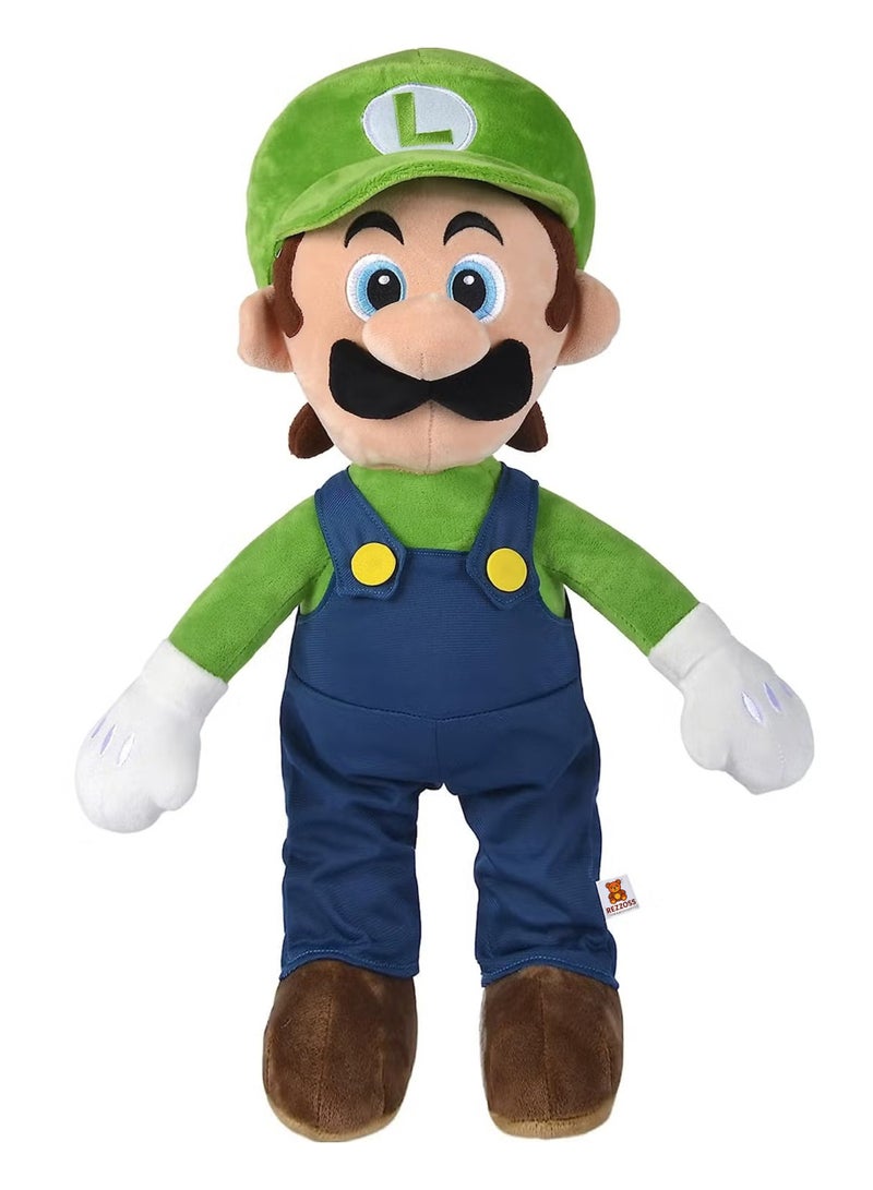 REZZOSS Plush Toy Super Mario Luigi Plush Toy 50cm – Large Soft Stuffed Animal Doll for Kids | Classic Nintendo Character Figure with Green Hat & Blue Overalls | Cuddly Bedtime Pillow Buddy | Best Birthday Gift for Boys & Girls 3+ - Image 1