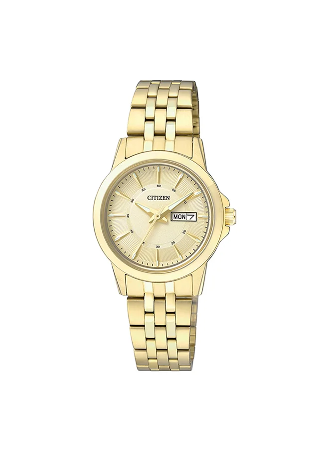 CITIZEN Women's Analog Round Shape Stainless Steel Wrist Watch EQ0603-59P - 28 Mm