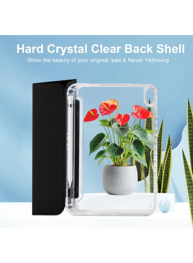 for iPad 2025 (11th Generation) A16 11-inchCase Cover ,Transparent Airbag With Pen Slot For Anti Drop, Tablet Protective Cover, Triple Fold Multi Angle Design, Automatic Wake-up/sleep, Soft Leather，Blick - Image 2