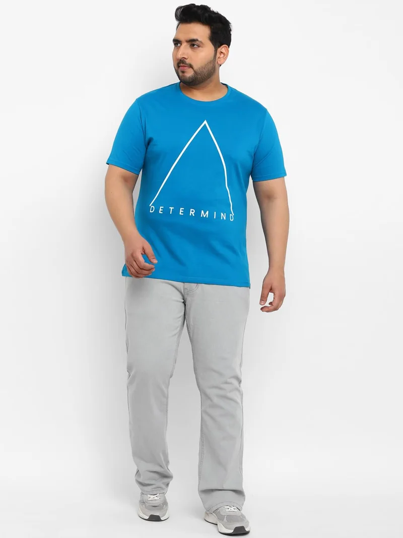 Urbano Fashion  Urbano Plus Men's Light Grey Regular Fit Washed Denim Bootcut Jeans Stretchable  | Best Price UAE