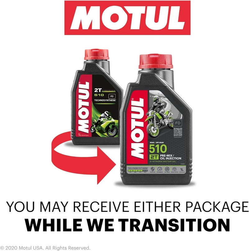 Motul 510 2T Pre-Mix / Oil Injection 2-Stroke Motor Oil - 1 Liter - Image 2