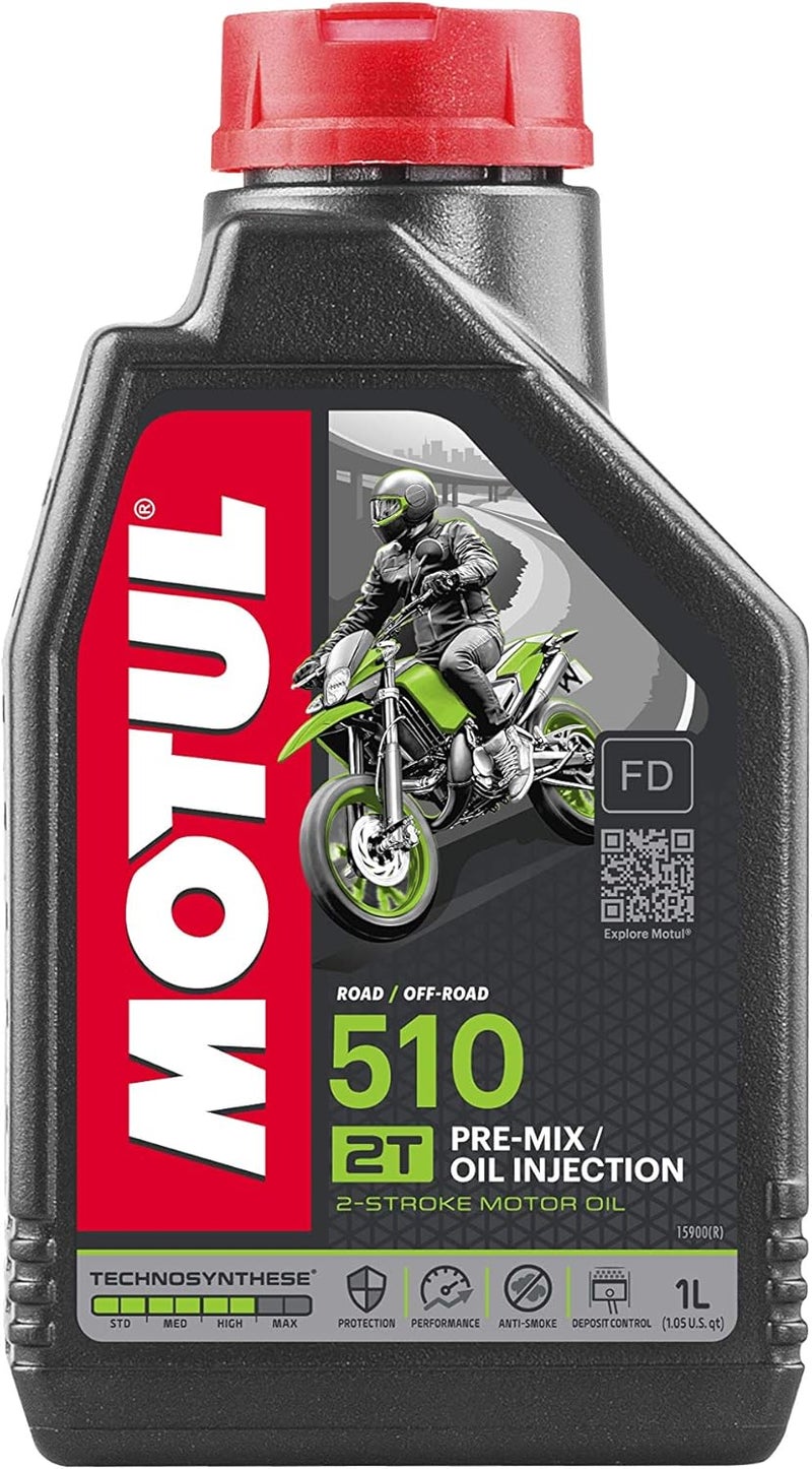 Motul 510 2T Pre-Mix / Oil Injection 2-Stroke Motor Oil - 1 Liter - Image 1