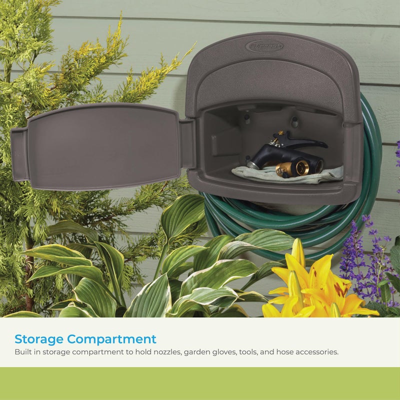 Suncast DHH150ST Deluxe Hangout Hose Hanger,Stoney Gray ,1 Count (Pack of 1) - Image 4