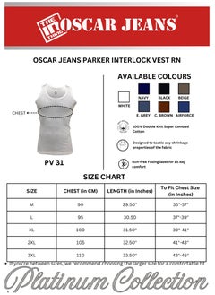 Platinum Collection Double-Knit 100% Cotton Mens Vest Undershirt Tank Top Ultrasoft Breathable Sleeveless Sando Pack of 3 - pzsku/Z329646250DA9272BEDA2Z/45/_/1739681840/3ebd1d09-c15f-463a-b03c-9393450c2d46