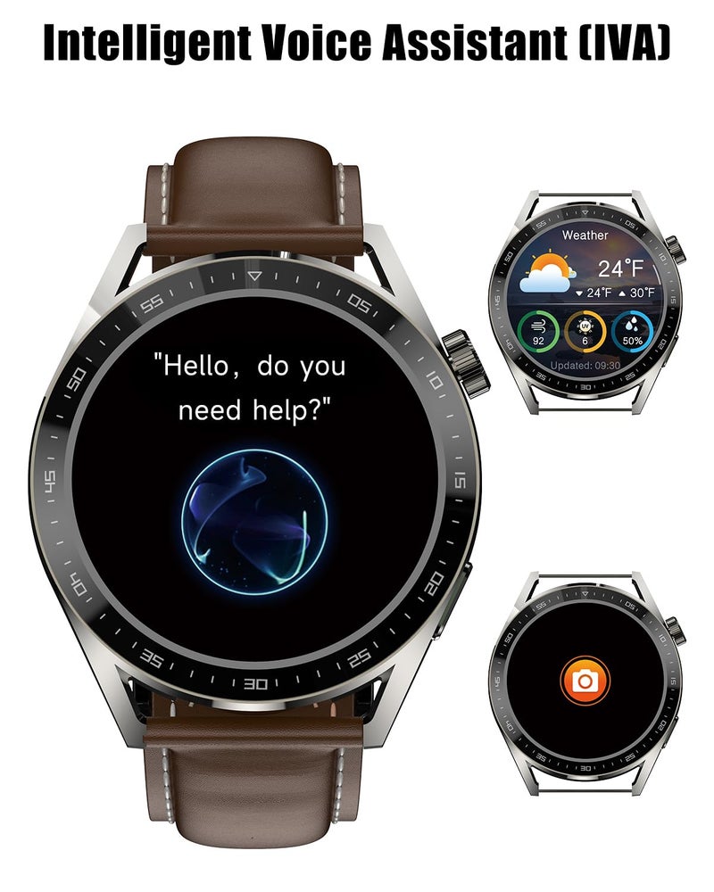 aigo Smart Watch for Men Women,Bluetooth Calling,11+ Exercise Modes,Health Fitness Tracker with Heart Rate, Blood Oxygen Monitoring,IP68 Waterproof Watches for iOS Android(Dual Straps) - Image 4