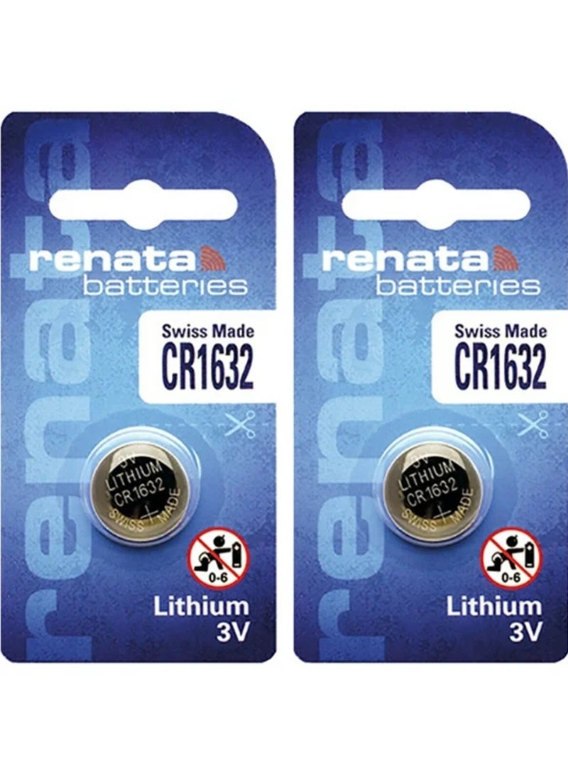 Renata - 2-Pieces Renata CR1632 Swiss Made Lithium 3V Batteries - Image 1