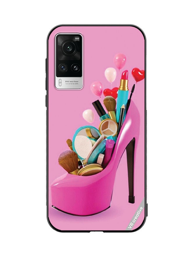 VR CREATIVE Protective Case Cover For Vivo X60 Pro Barbie Shoe Design Multicolour - Image 1