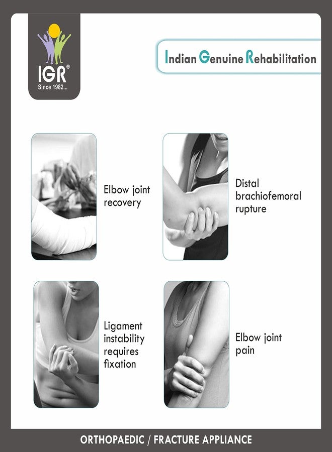 IGR ELBOW IMMOBILISER | FIBRE PLASTIC SUPPORT |Elbow Splint | Night Elbow Sleep Support| Cubital Tunnel Syndrome | Ulnar Nerve Entrapment |Tendinitis | ADULT- UNIVERSAL (1 UNIT) - Image 4