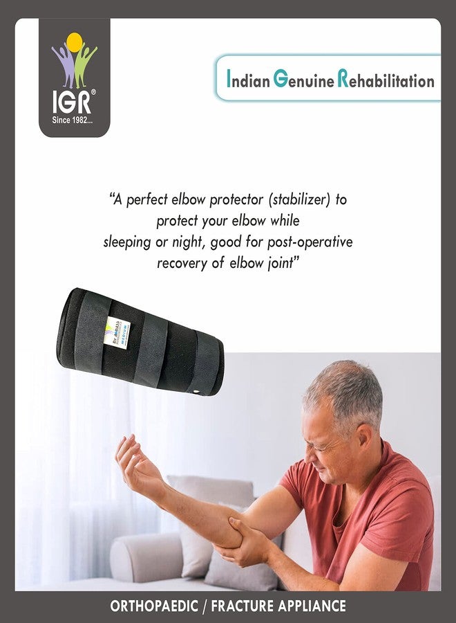 IGR ELBOW IMMOBILISER | FIBRE PLASTIC SUPPORT |Elbow Splint | Night Elbow Sleep Support| Cubital Tunnel Syndrome | Ulnar Nerve Entrapment |Tendinitis | ADULT- UNIVERSAL (1 UNIT) - Image 5