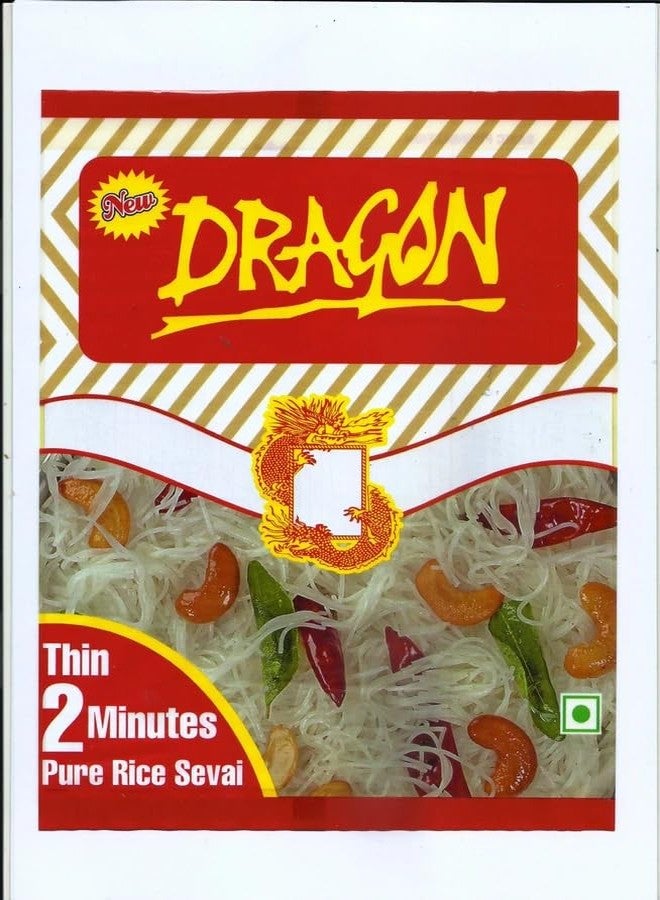 eVasavamba Dragon Rice Vermicelli - Thin Sevai | Pure Rice Sevai | Instant Rice Noodles | Traditional Indian Style | Gluten-Free | No Maida | Ready in Minutes | 100% Natural | A++ Grade, 200g - Image 2