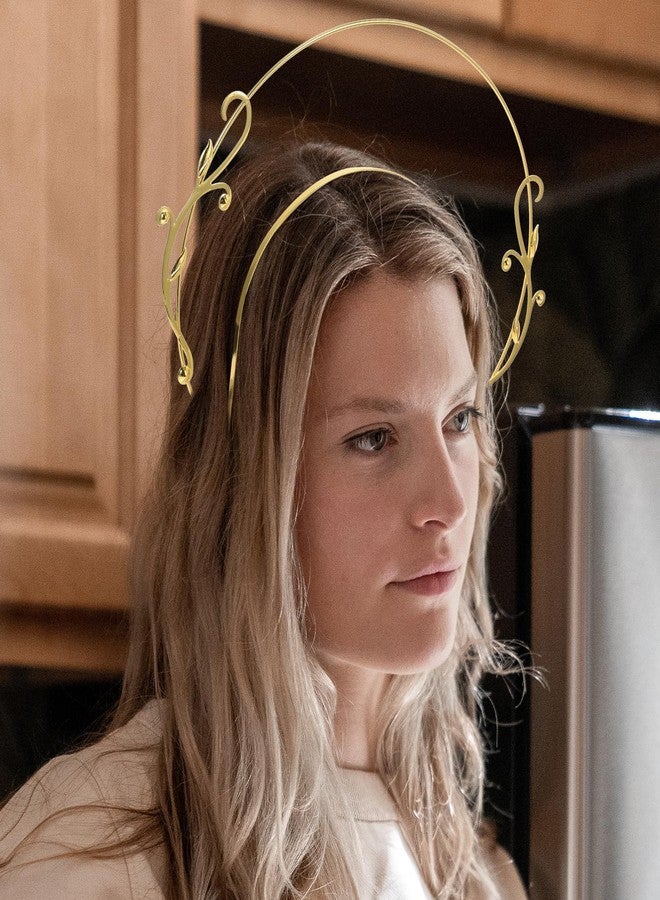 Lurrose 2 Pcs Halo Crown Goddess Headbands Vintage Greek Goddess Headpiece Hair Hoops Wedding Cosplay Prom Bridal Hair Accessories for Women - Image 3