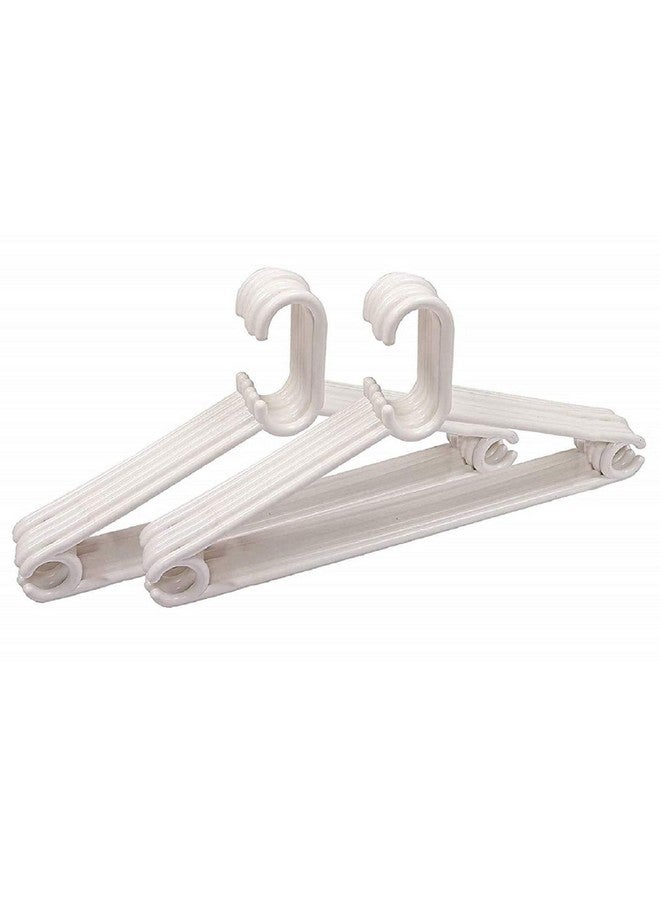 Kuber Industries Supreme Hanger Plastic 12 Pieces Hanger Set for Wardrobe (White), CTKTC6809 - Image 1