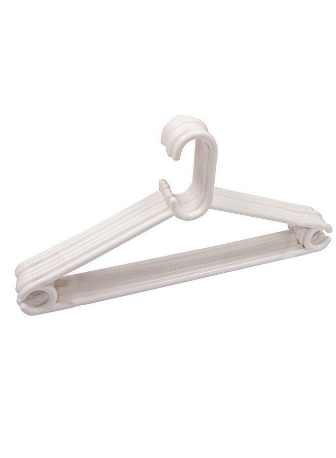 Kuber Industries Supreme Hanger Plastic 12 Pieces Hanger Set for Wardrobe (White), CTKTC6809 - Image 4