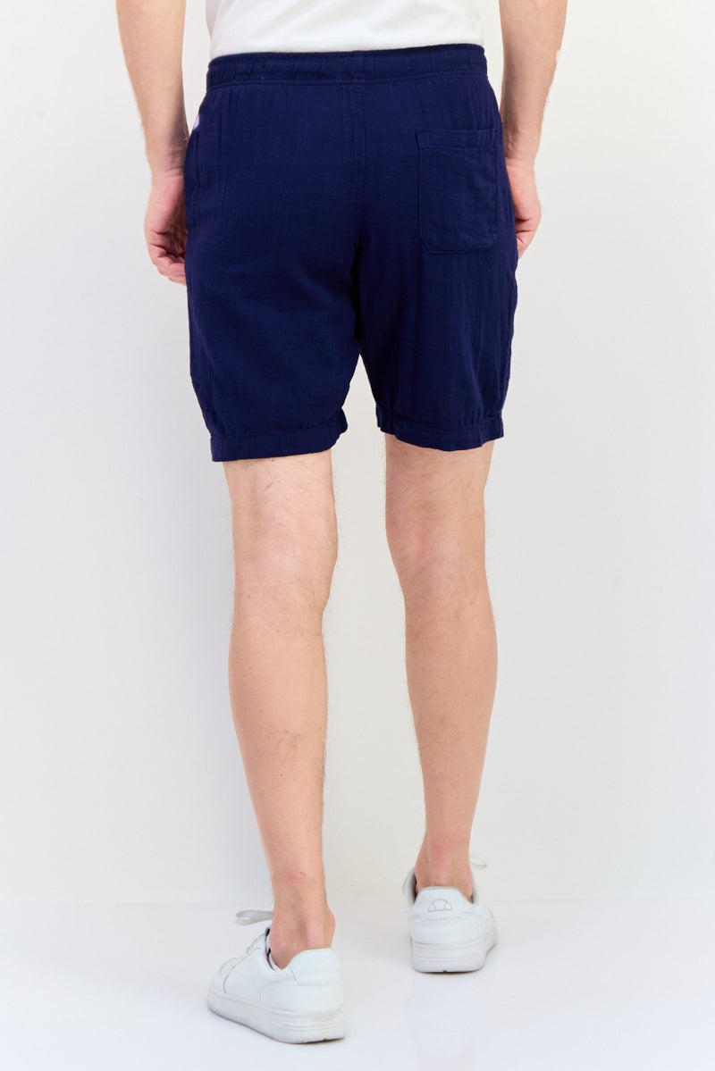 GAP Men Solid 8 Inseam Basic Shorts, Navy - Image 3