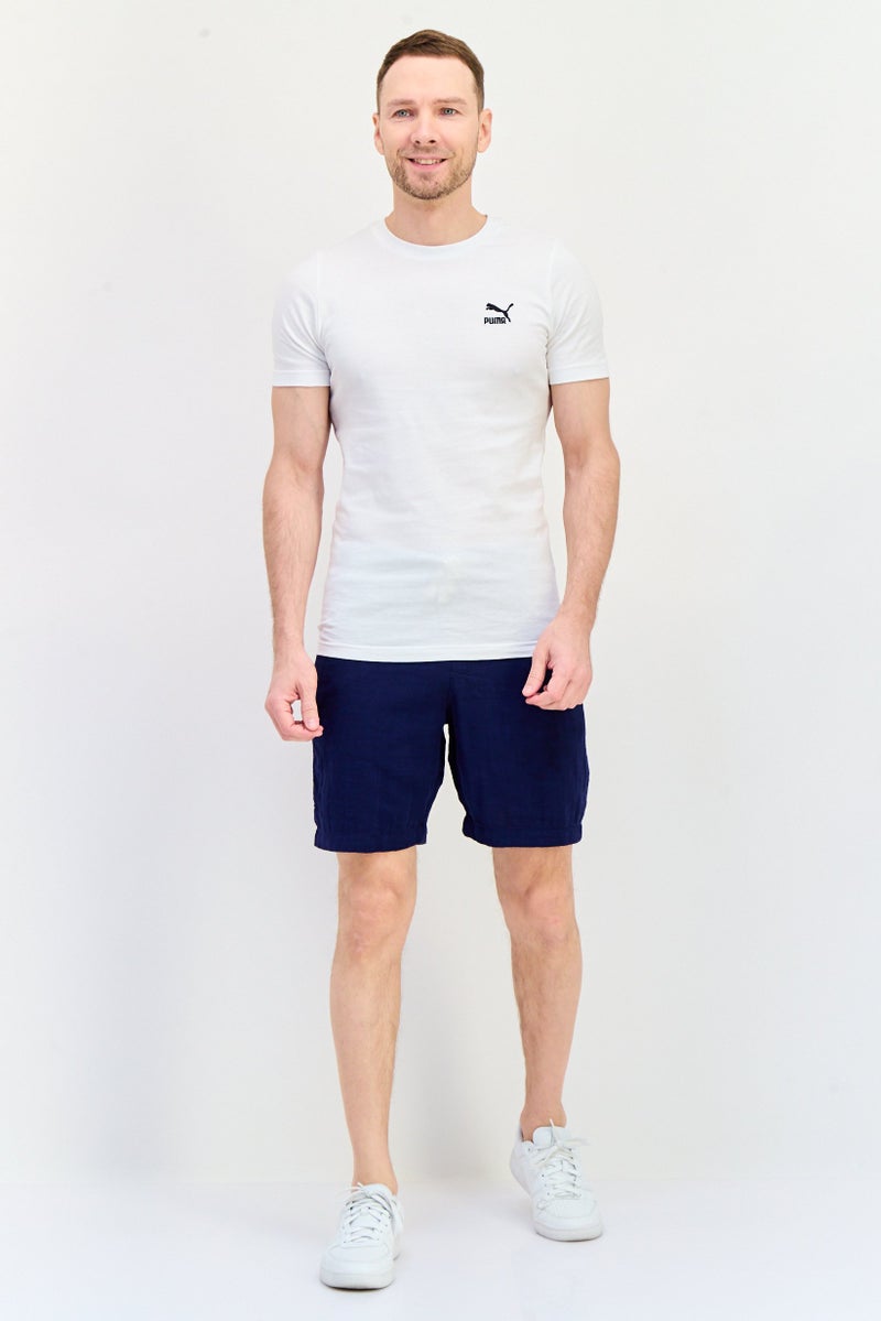 GAP Men Solid 8 Inseam Basic Shorts, Navy - Image 4
