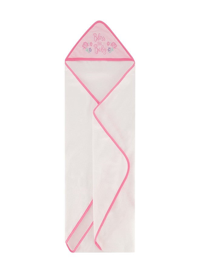 كادلي مجموعة مناشف أطفال بغطاء رأس ملفوفة/مغلفة من كودلي بوتونز آند ستيتشز، 3 قطع، بنقشة "بارك الله في هذا الطفل"، GS71730 - Image 4