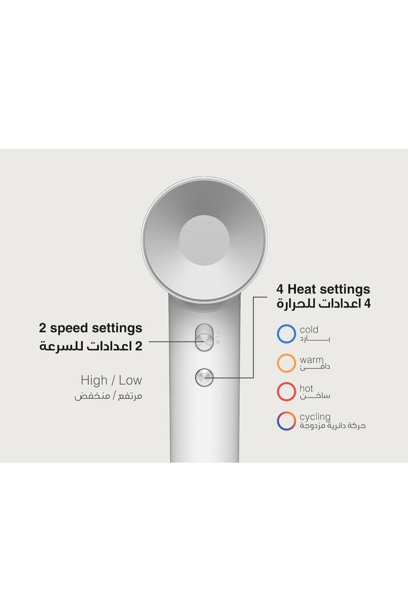 لايفن سويفت بريميوم مجفف الشعر الايوني الفاخر- أبيض ذهبي | الأول عالميًا في سرعة عالية، ٢٠٠ مليون أيونات، ١١٠,٠٠٠ دورة في الدقيقة، تجفيف سريع، منخفض الضوضاء، فوهتان مغناطيسيتان، وحقيبة سفر مقاومة للماء - Image 2