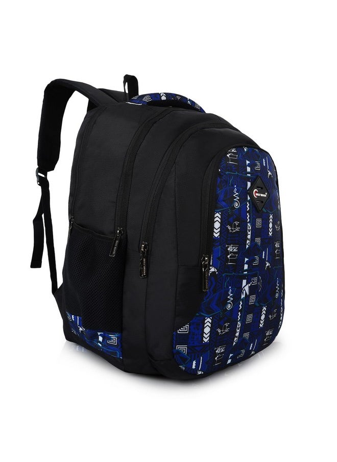 Half Moon - Half Moon Aztec 35L College Bags Class 5-12 | College Bag For Men/College Bag For Women | 15.6 Inch Laptop Bag For Men/Laptop Bag For Women | Spacious & Multiple Pockets (Sea Green) (Royal Blue) - Image 1