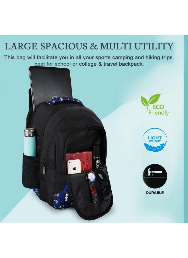 Half Moon - Half Moon Aztec 35L College Bags Class 5-12 | College Bag For Men/College Bag For Women | 15.6 Inch Laptop Bag For Men/Laptop Bag For Women | Spacious & Multiple Pockets (Sea Green) (Royal Blue) - Image 1