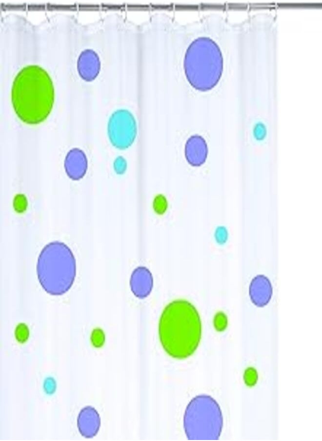 Rayen Rayen Bath Curtain, 180 x 200 cm Green and Blue Spot Design 180 x 200 cm white 