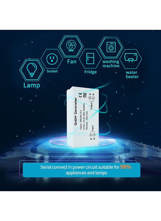 Generic - Zigbee On/Off Controller S-mart Switch APP Remote Control Intelligent Home Module Light Dimmer Controller Zigbee Bridge Hub AC85-265V 10A - Image 1