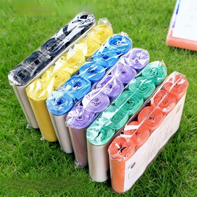 Thickened Garbage Bags 200 Pcs 10 Rolls Random Color Odor Resistant - Image 1