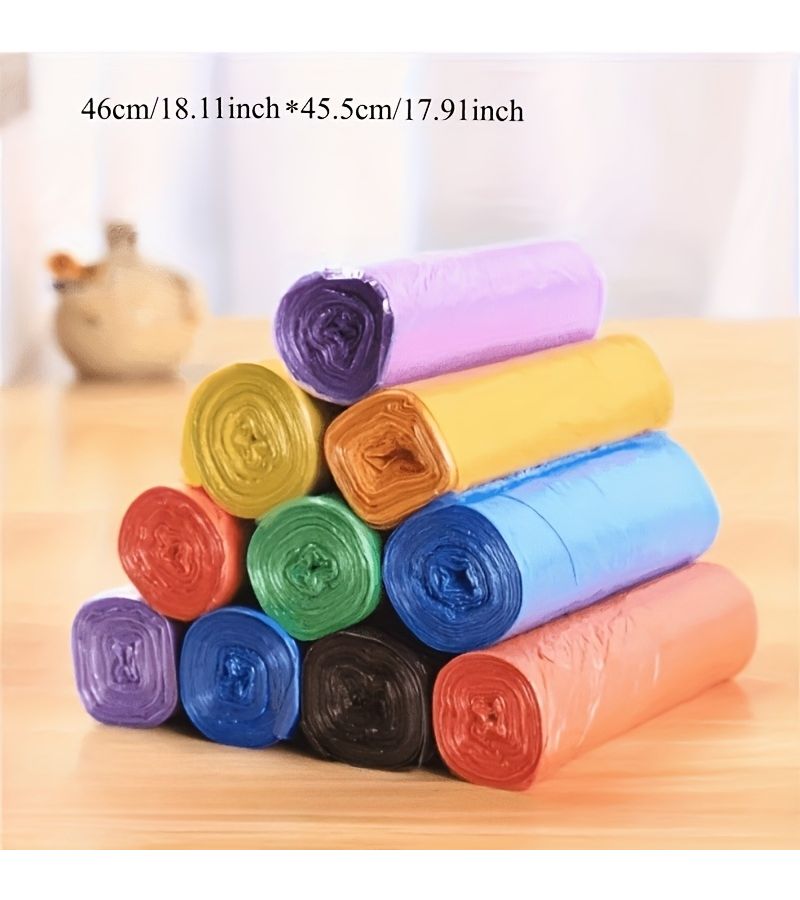 Thickened Garbage Bags 200 Pcs 10 Rolls Random Color Odor Resistant - Image 3