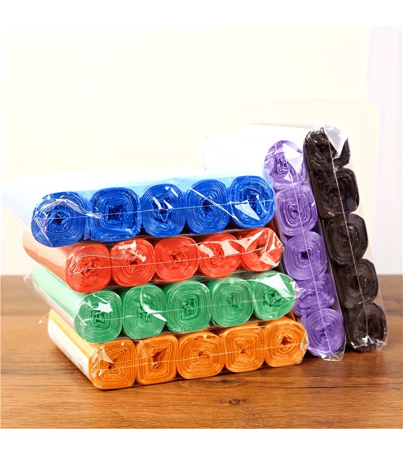 Thickened Garbage Bags 200 Pcs 10 Rolls Random Color Odor Resistant - Image 2