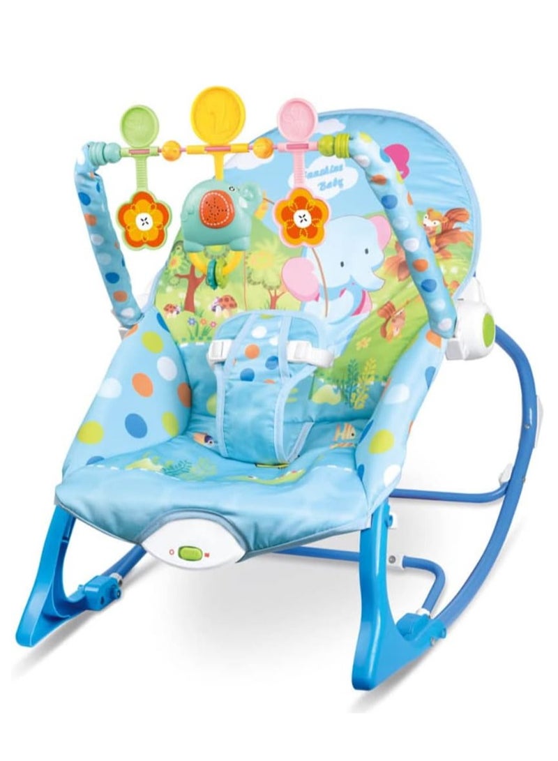 فيشر برايس كرسي هزاز وموسيقي للأطفال مع ألعاب معلقة – هزاز مريح مزود بالاهتزازات والموسيقى - Image 1