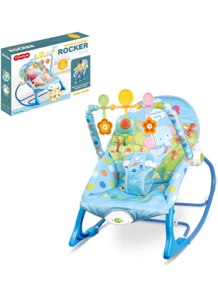 فيشر برايس كرسي هزاز وموسيقي للأطفال مع ألعاب معلقة – هزاز مريح مزود بالاهتزازات والموسيقى - Image 4