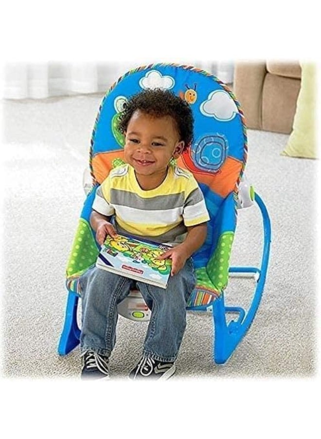 فيشر برايس كرسي هزاز وموسيقي للأطفال مع ألعاب معلقة – هزاز مريح مزود بالاهتزازات والموسيقى - Image 2