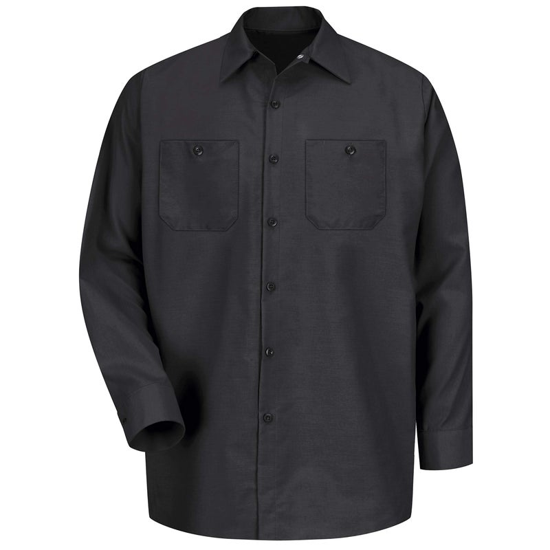 Red Kap Men's Industrial Work Shirt, Regular Fit, Long Sleeve, Black, 3X-Large - Image 5