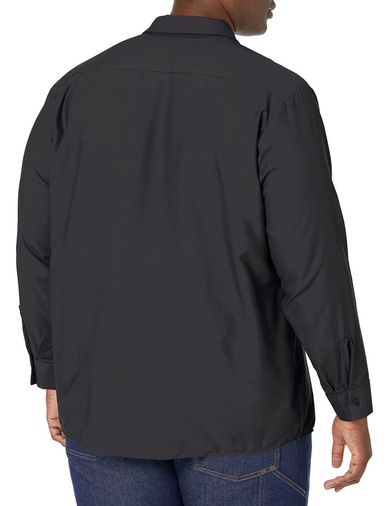 Red Kap Men's Industrial Work Shirt, Regular Fit, Long Sleeve, Black, 3X-Large - Image 2
