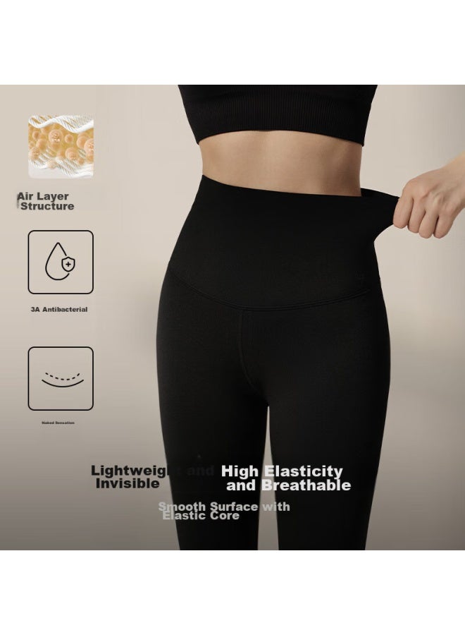 Ubras Soft Air Layer Brushed Warm Tummy Control High-elastic Slim Leggings For Women, Autumn Winter Wearable, Lingdong Grey, XL - Image 3