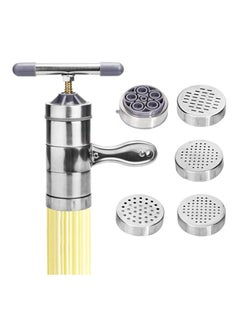Oasisgalore Manual Noodle Pasta Maker Spaghetti Kitchen Tool Stainless Steel Press Machine Press Machine Pasta Maker with 5 Noodle Mould Fruit Juicer Squeezer (18.5x14cm)  - Image 1