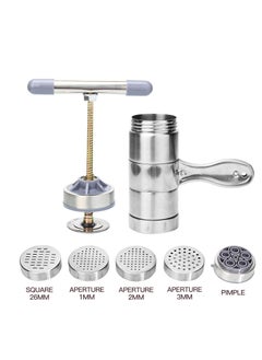Oasisgalore Manual Noodle Pasta Maker Spaghetti Kitchen Tool Stainless Steel Press Machine Press Machine Pasta Maker with 5 Noodle Mould Fruit Juicer Squeezer (18.5x14cm)  - Image 3